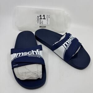 NWT Navy & White MSCHF Men's Slides